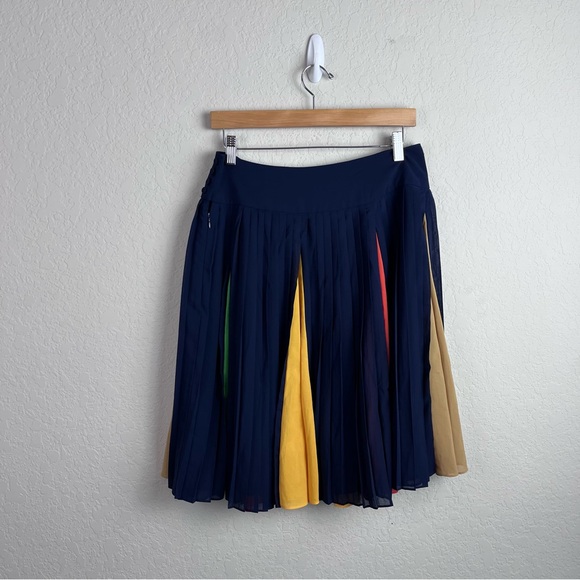 HD in PARIS Anthropologie Color Block Skirt Pleated - Picture 9 of 11